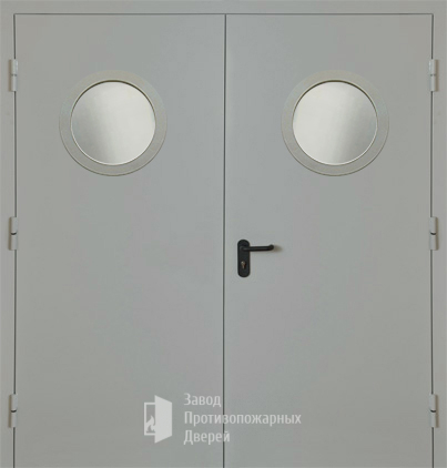 Фото двери «Двупольная с круглым стеклом EI-30» в Александрову