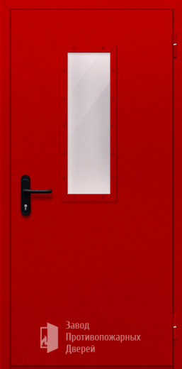 Фото двери «Однопольная со стеклом (красная)» в Александрову