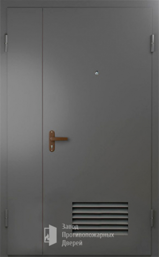 Фото двери «Техническая дверь №7 полуторная с вентиляционной решеткой» в Александрову