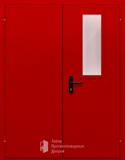 Фото двери «Двупольная со стеклом (красная)» в Александрову