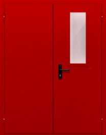 Фото двери «Двупольная со стеклом (красная)» в Александрову