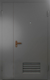 Фото двери «Техническая дверь №7 полуторная с вентиляционной решеткой» в Александрову